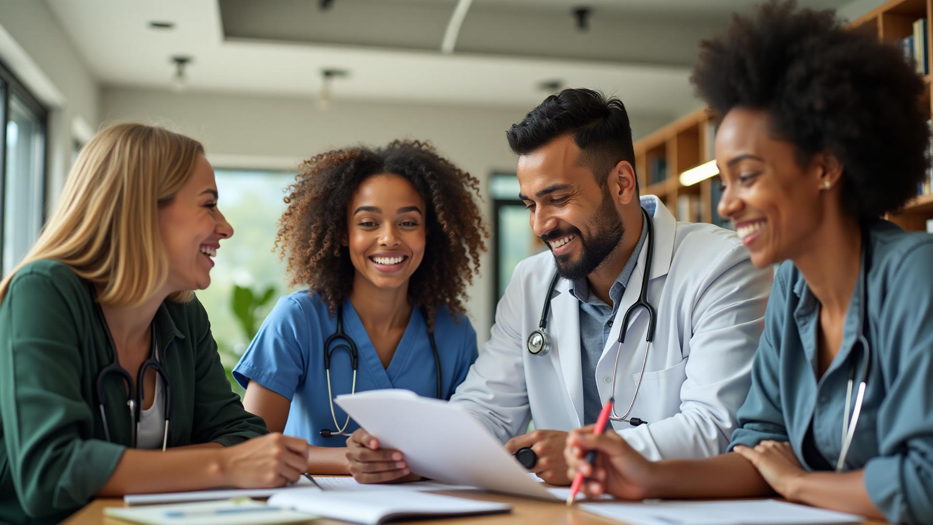 Students studying together